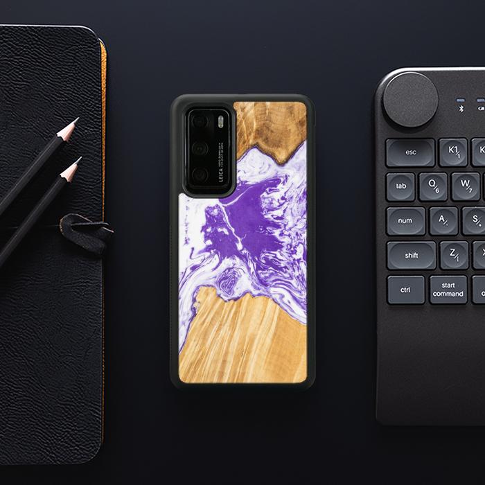 Huawei P40 Resin & Wood Phone Case - SYNERGY#A80