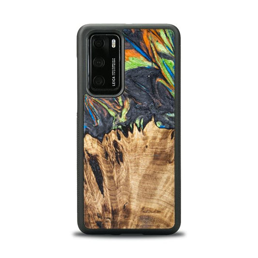 Huawei P40 Handyhülle aus Kunstharz und Holz - SYNERGY#C22