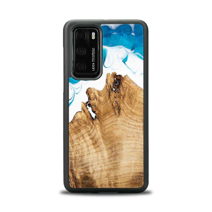 Huawei P40 Handyhülle aus Kunstharz und Holz - SYNERGY#C41