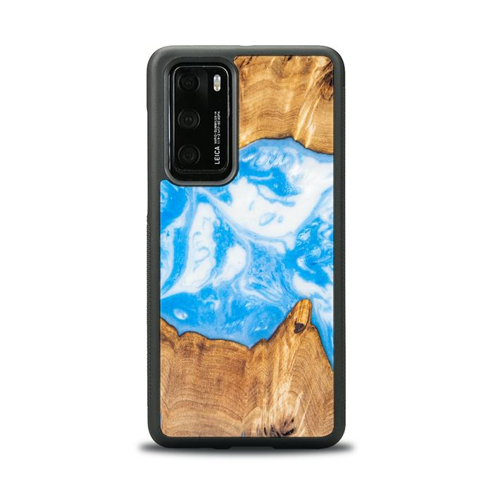 Huawei P40 Handyhülle aus Harz und Holz - Synergy#A34