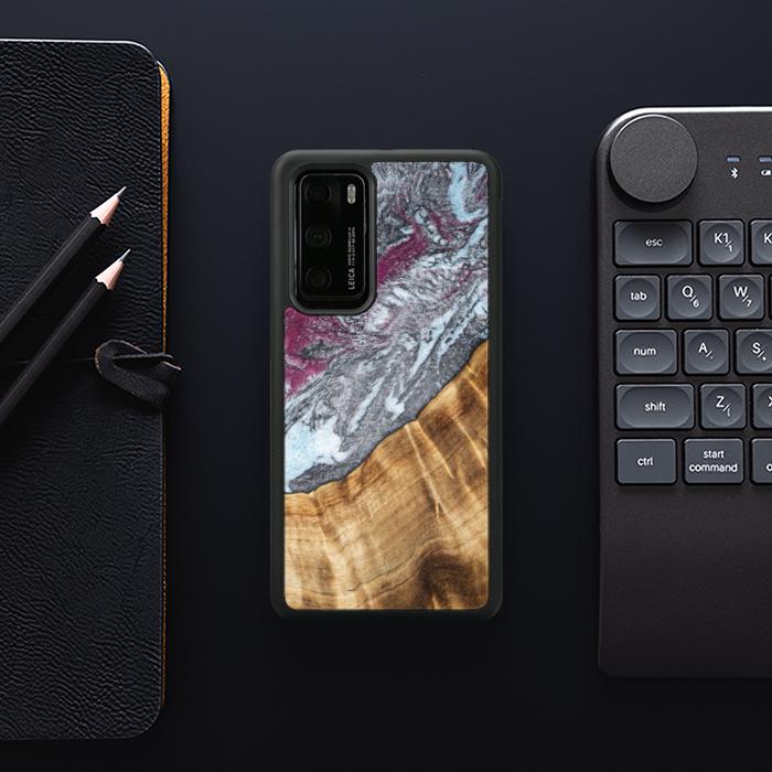 Huawei P40 Resin & Wood Phone Case - Synergy#C12