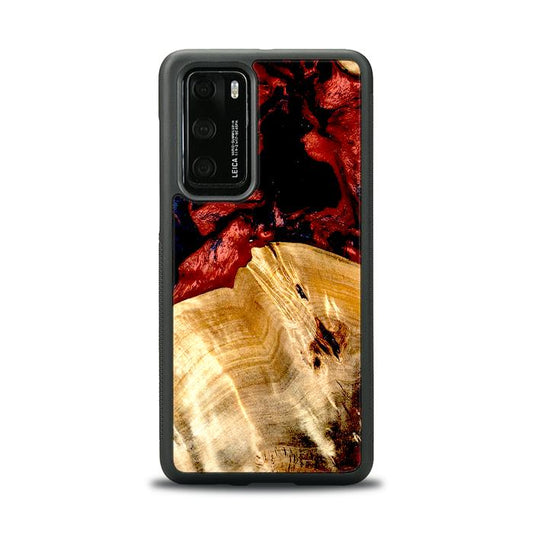 Huawei P40 Handyhülle aus Harz und Holz - Synergy#D117