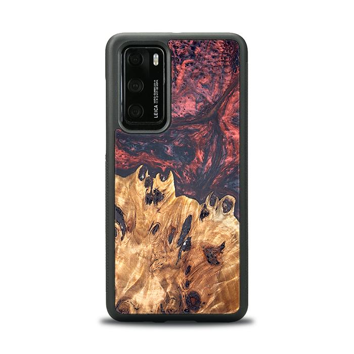 Huawei P40 Handyhülle aus Kunstharz und Holz - Synergy#D118