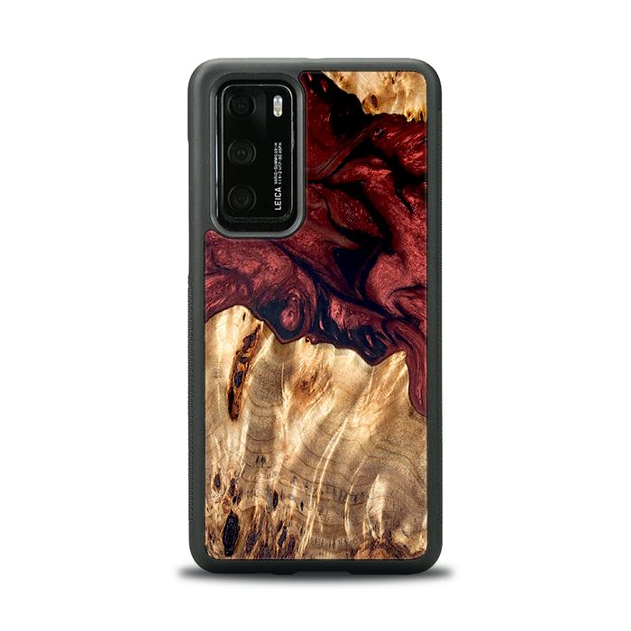 Huawei P40 Handyhülle aus Kunstharz und Holz - Synergy#D121