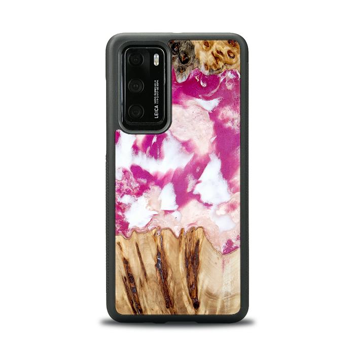 Huawei P40 Handyhülle aus Kunstharz und Holz - Synergy#D124