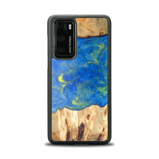 Huawei P40 Handyhülle aus Kunstharz und Holz - Synergy#D131