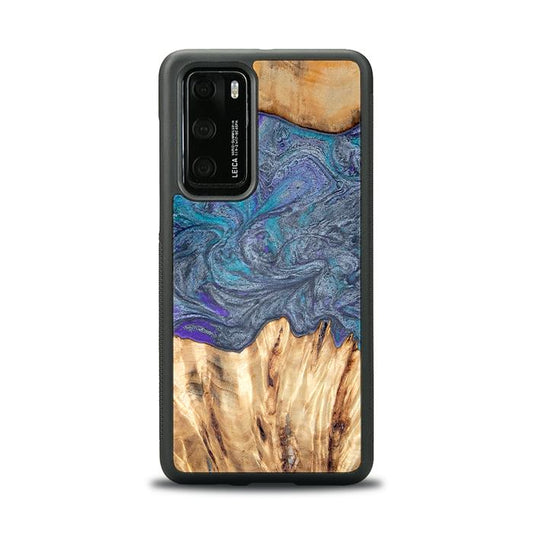 Huawei P40 Handyhülle aus Harz und Holz - Synergy#D132