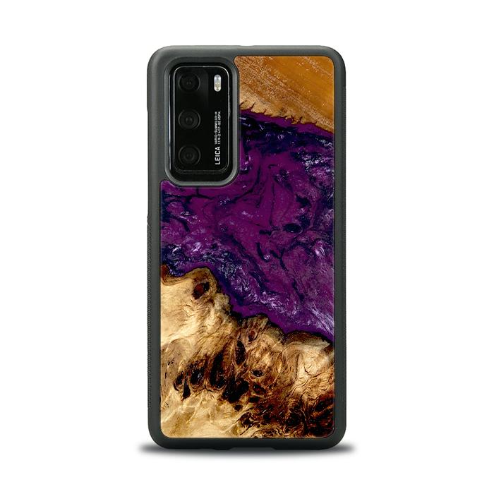 Huawei P40 Handyhülle aus Harz und Holz - Synergy#D134