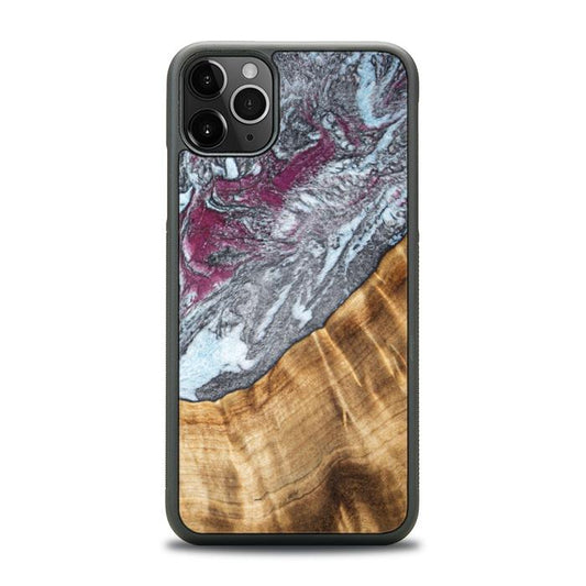 iPhone 11 Pro Max Etui na telefon z żywicy i drewna - Synergy#C12