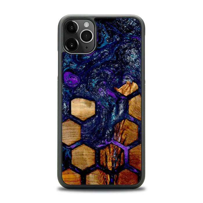 iPhone 11 Pro Max Handyhülle aus Kunstharz und Holz - Synergy#D105