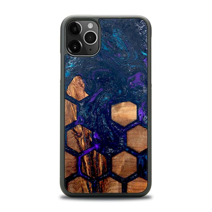 iPhone 11 Pro Max Handyhülle aus Kunstharz und Holz - Synergy#D106