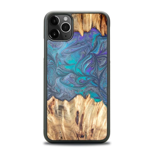 iPhone 11 Pro Max Handyhülle aus Harz und Holz - Synergy#D107