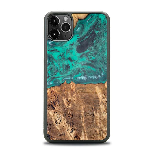 iPhone 11 Pro Max Handyhülle aus Kunstharz und Holz - Synergy#D108