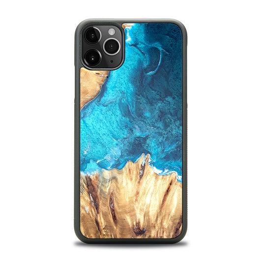 iPhone 11 Pro Max Handyhülle aus Kunstharz und Holz - Synergy#D115