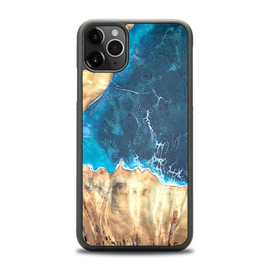 iPhone 11 Pro Max Handyhülle aus Kunstharz und Holz - Synergy#D116