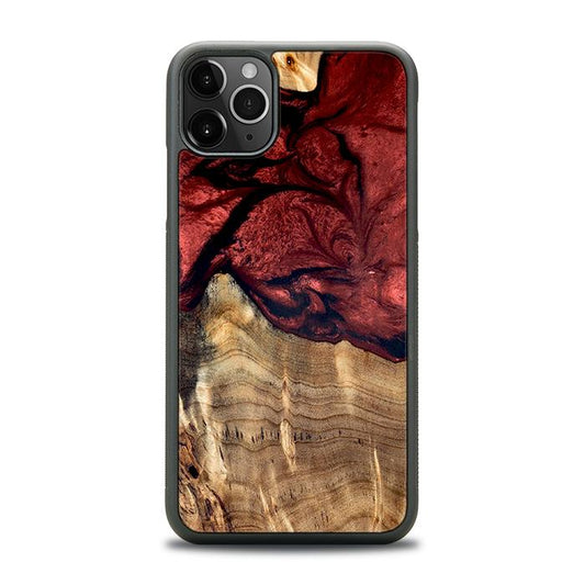 iPhone 11 Pro Max Etui na telefon z żywicy i drewna - Synergy#D122