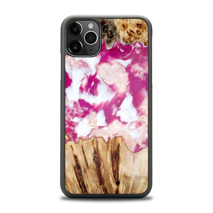 iPhone 11 Pro Max Etui na telefon z żywicy i drewna - Synergy#D124