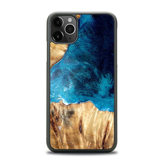 iPhone 11 Pro Max Handyhülle aus Kunstharz und Holz - Synergy#D127