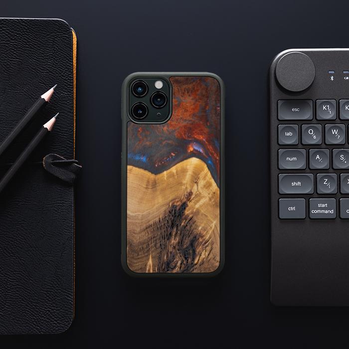 iPhone 11 Pro Etui na telefon z żywicy i drewna - SYNERGY#A21