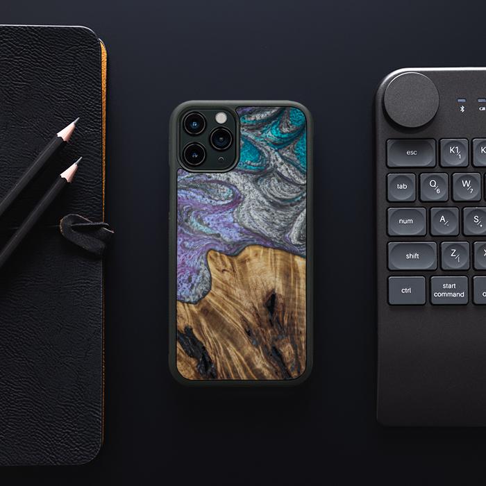 iPhone 11 Pro Etui na telefon z żywicy i drewna - SYNERGY#C47