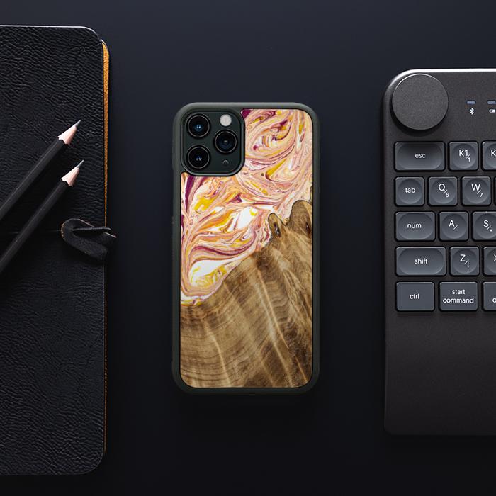 iPhone 11 Pro Etui na telefon z żywicy i drewna - SYNERGY#C48