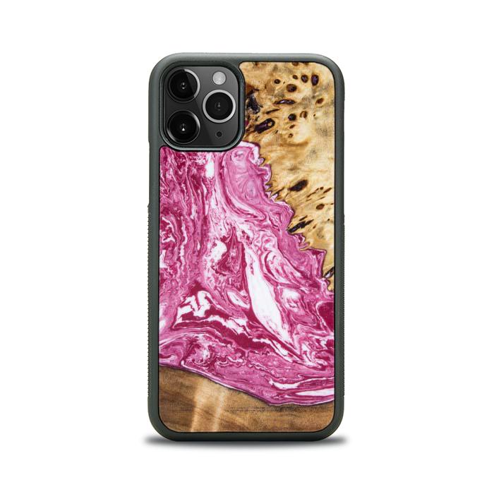 iPhone 11 Pro Etui na telefon z żywicy i drewna - Synergy#129