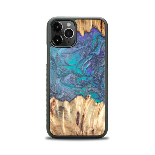 iPhone 11 Pro Handyhülle aus Harz und Holz - Synergy#D107
