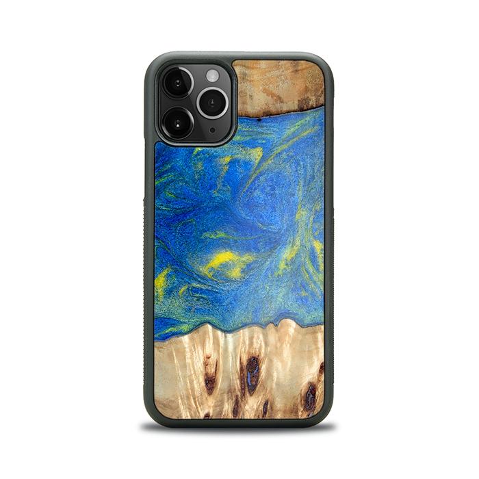 iPhone 11 Pro Handyhülle aus Kunstharz und Holz - Synergy#D128