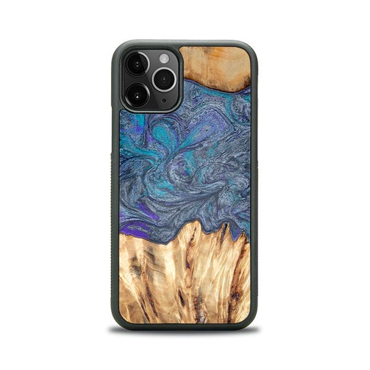 iPhone 11 Pro Etui na telefon z żywicy i drewna - Synergy#D132