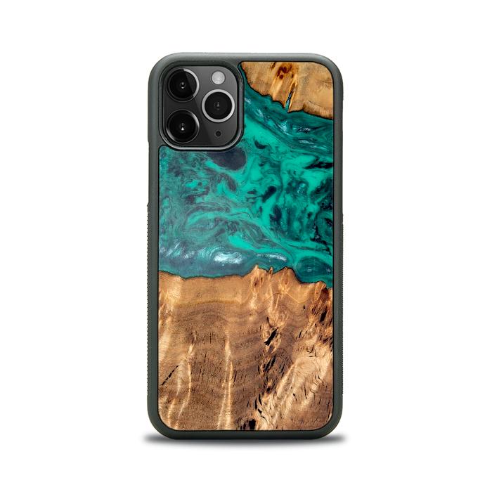 iPhone 11 Pro Handyhülle aus Harz und Holz - Synergy#D133