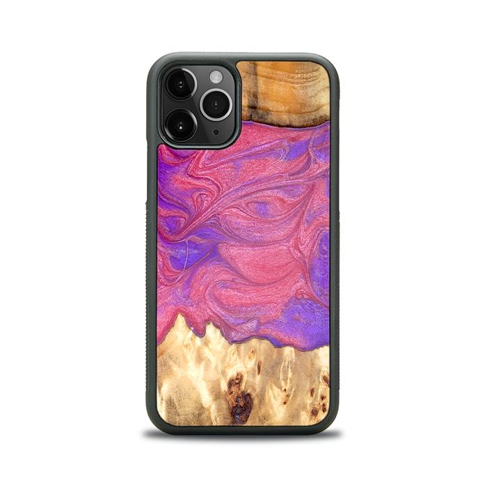 iPhone 11 Pro Handyhülle aus Harz und Holz - Synergy#D136