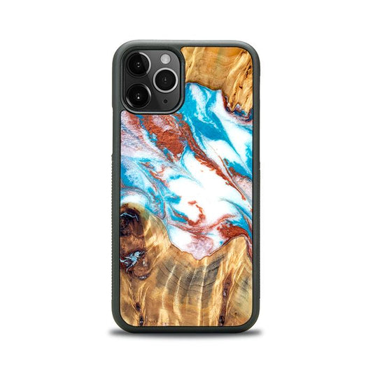 iPhone 11 Pro Handyhülle aus Harz und Holz - Synergy#D137