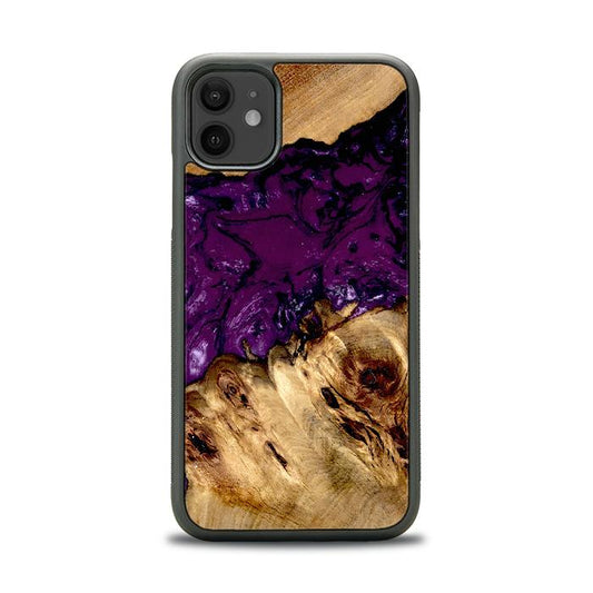 iPhone 11 etui na telefon z żywicy i drewna - Synergy#D113
