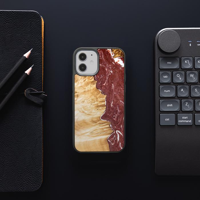 iPhone 12 Mini Etui na telefon z żywicy i drewna - SYNERGY#316