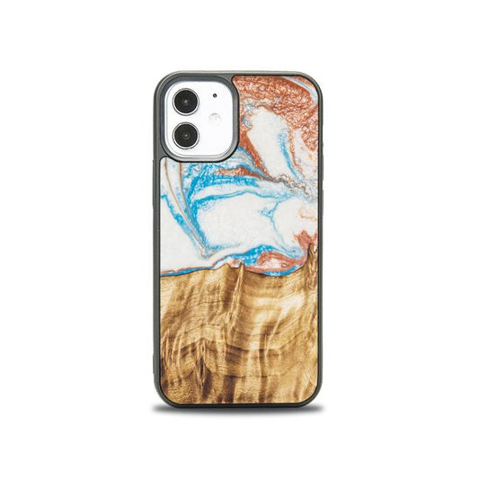 iPhone 12 Mini Etui na telefon z żywicy i drewna - SYNERGY#47