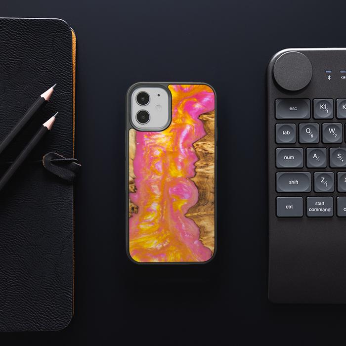 iPhone 12 Mini Etui na telefon z żywicy i drewna - SYNERGY#A20