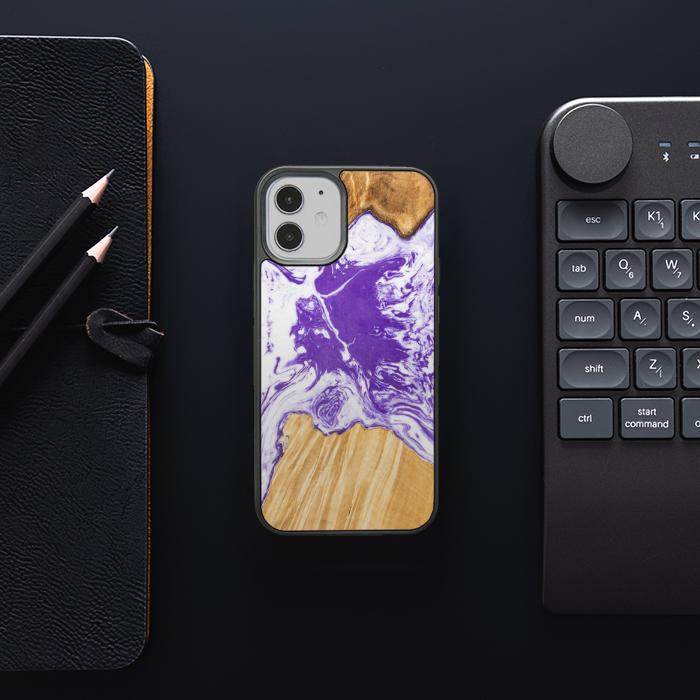 iPhone 12 Mini Etui na telefon z żywicy i drewna - SYNERGY# A80