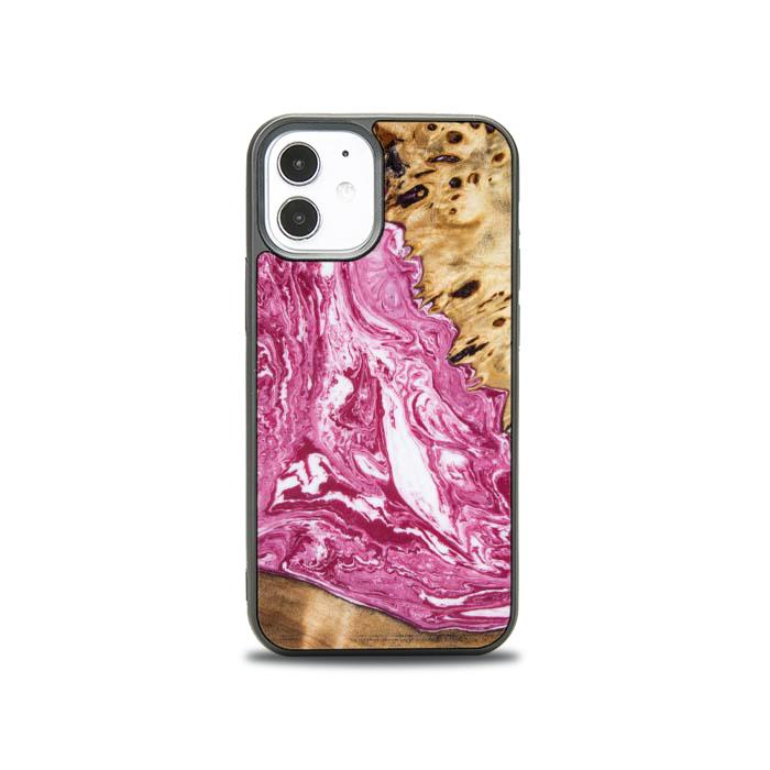 iPhone 12 Mini Etui na telefon z żywicy i drewna - Synergy#129