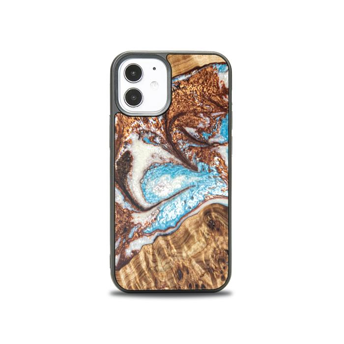 iPhone 12 Mini Etui na telefon z żywicy i drewna - Synergy#B11