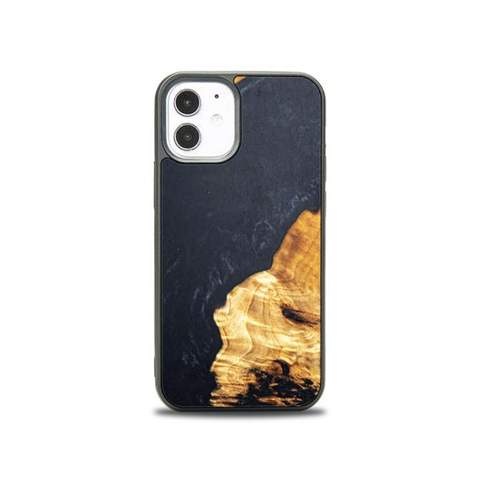 iPhone 12 Mini Etui na telefon z żywicy i drewna - Synergy#B18