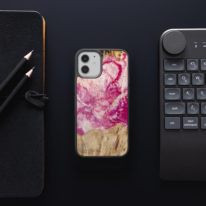 iPhone 12 Mini Handyhülle aus Kunstharz und Holz - Synergy#D123