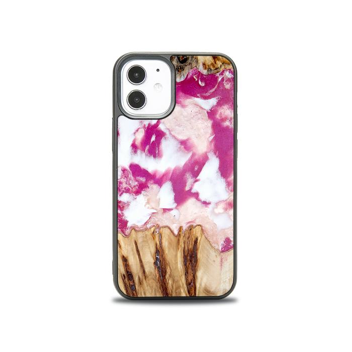 iPhone 12 Mini Etui na telefon z żywicy i drewna - Synergy#D124