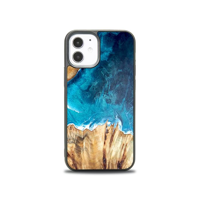 iPhone 12 Mini Etui na telefon z żywicy i drewna - Synergy#D126