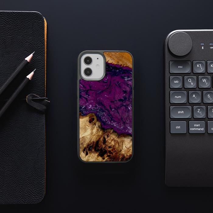iPhone 12 Mini Handyhülle aus Harz und Holz - Synergy#D134