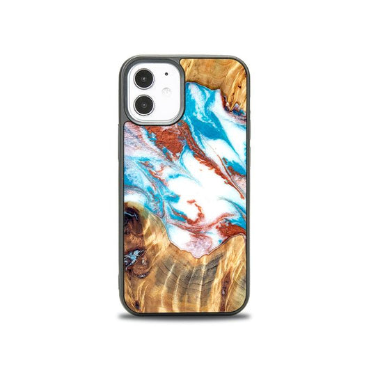 iPhone 12 Mini Handyhülle aus Harz und Holz - Synergy#D137