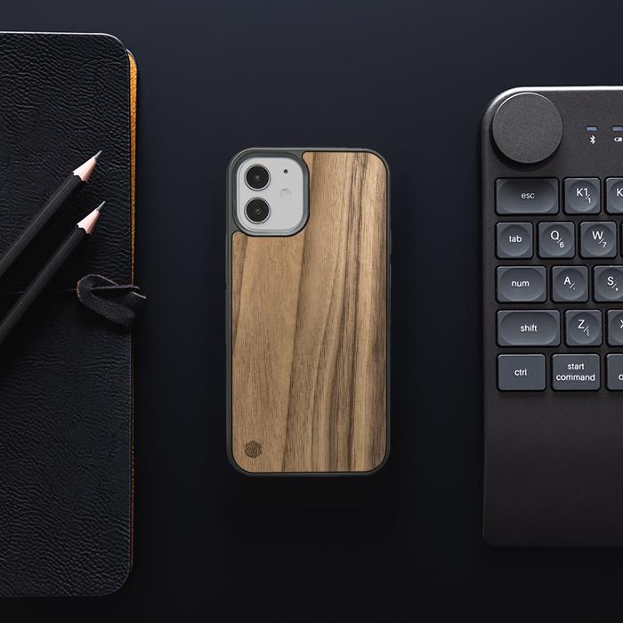 iPhone 12 Mini Wooden Phone Case - Walnut