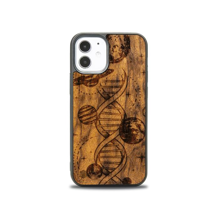 iPhone 12 Mini Wooden Phone Case - Space DNA (Imbuia)