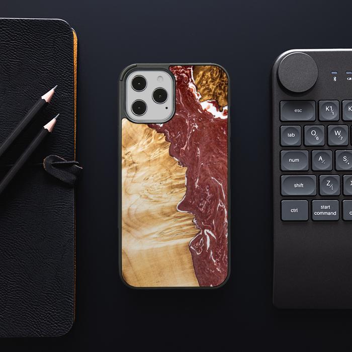 iPhone 12 Pro Max Etui na telefon z żywicy i drewna - SYNERGY#316