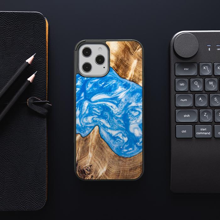 iPhone 12 Pro Max Etui na telefon z żywicy i drewna - SYNERGY#325