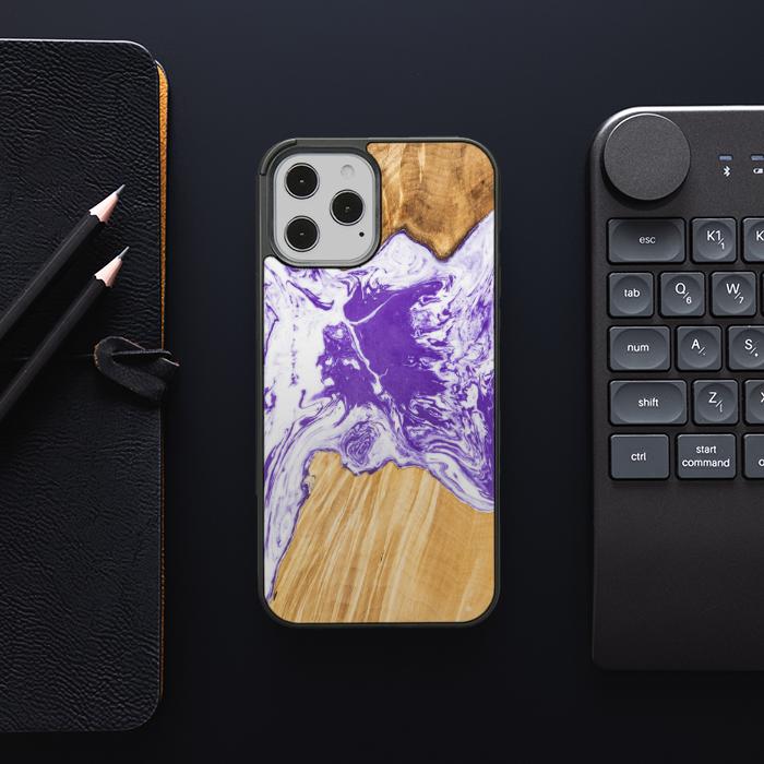 iPhone 12 Pro Max Etui na telefon z żywicy i drewna - SYNERGY# A80